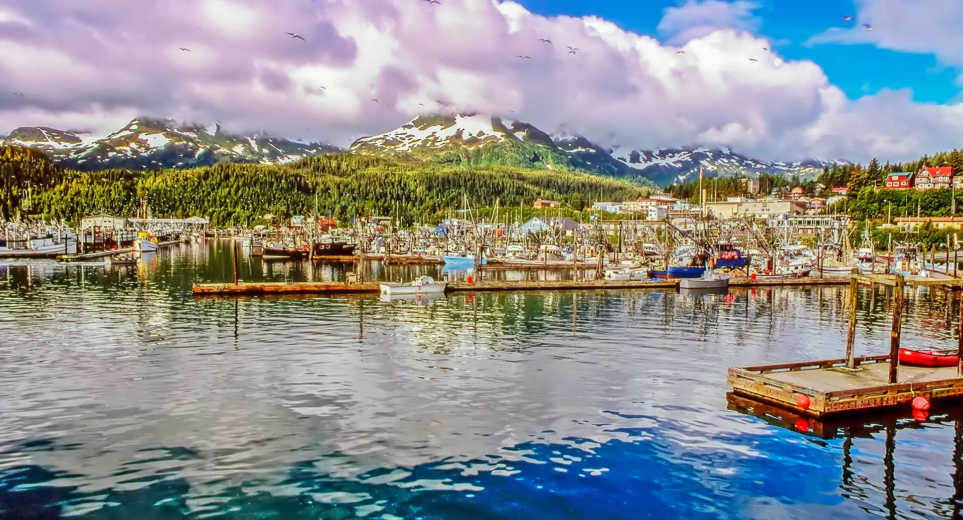 Fishing Boats at Kodiak Harbor